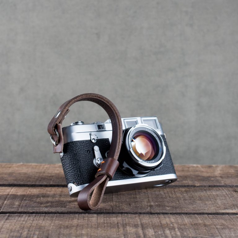 Oxford Leather Camera Wrist Strap | Brown | Leica, Nikon, Fujifilm