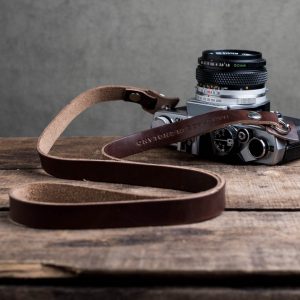 Hawkesmill-Kensington-Leather-Camera-Strap-Brown-Rivet-Olympus-3