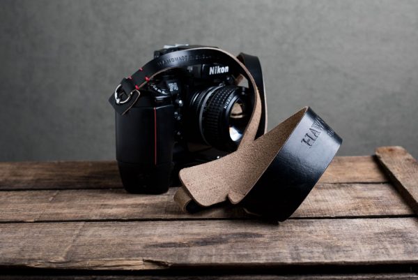 Hawkesmill-Westminster-Black-Leather-Camera-Strap-Nikon-F-2