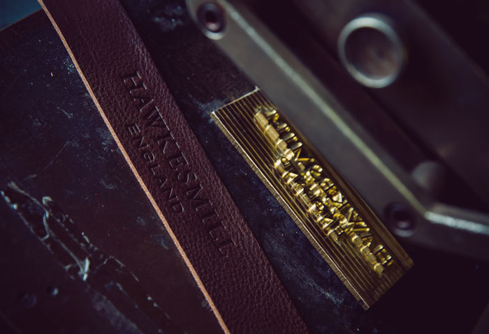 Hawkesmill-Logo-Stamping-Production