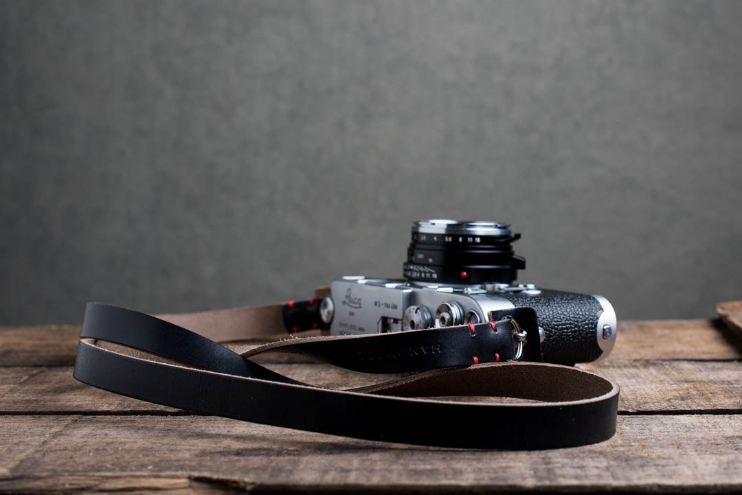 Hawkesmill-Kensington-Leather-Camera-Strap-Black-Stitched-Leica-M3-1