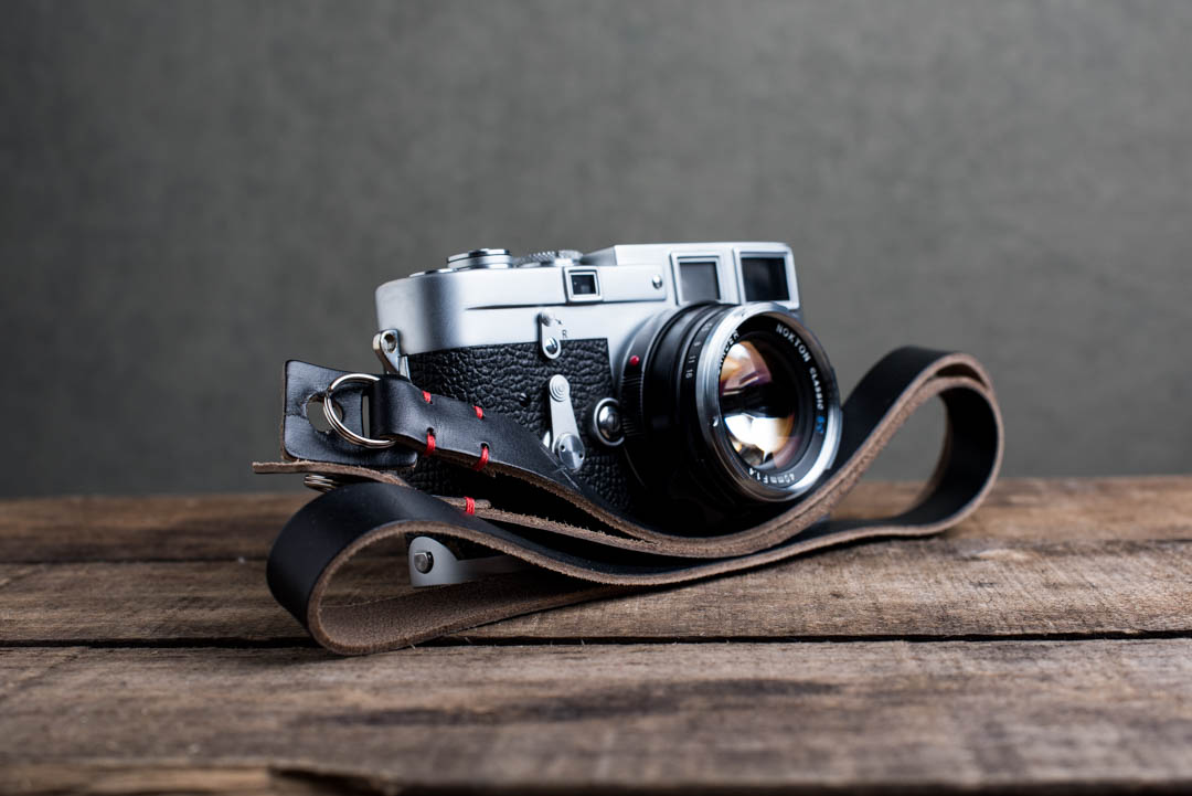 Hawkesmill-Kensington-Leather-Camera-Strap-Black-Stitched-Leica-M3-6