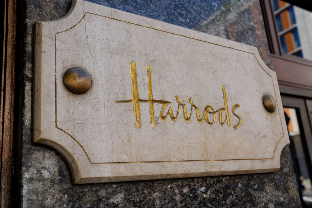Harrods London Sign