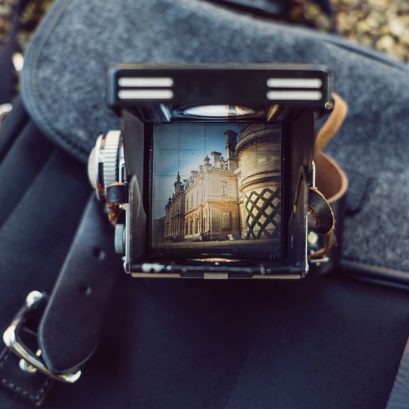 Vintage Minolta Electro Shot Camera And Black Leather Carrying