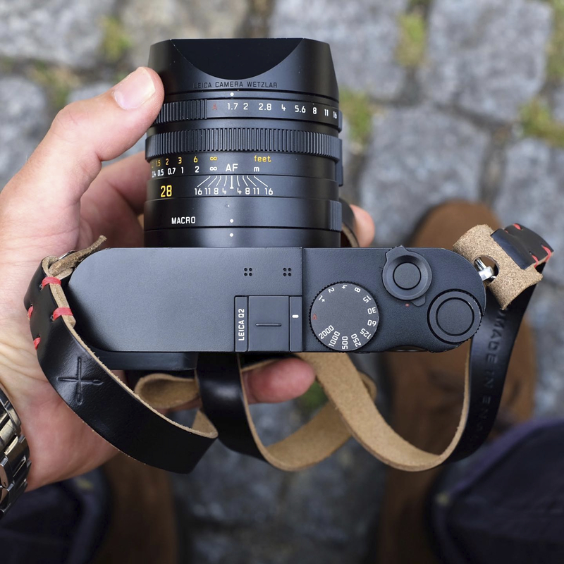 Leica Q2 with Hawkesmill leather camera strap.