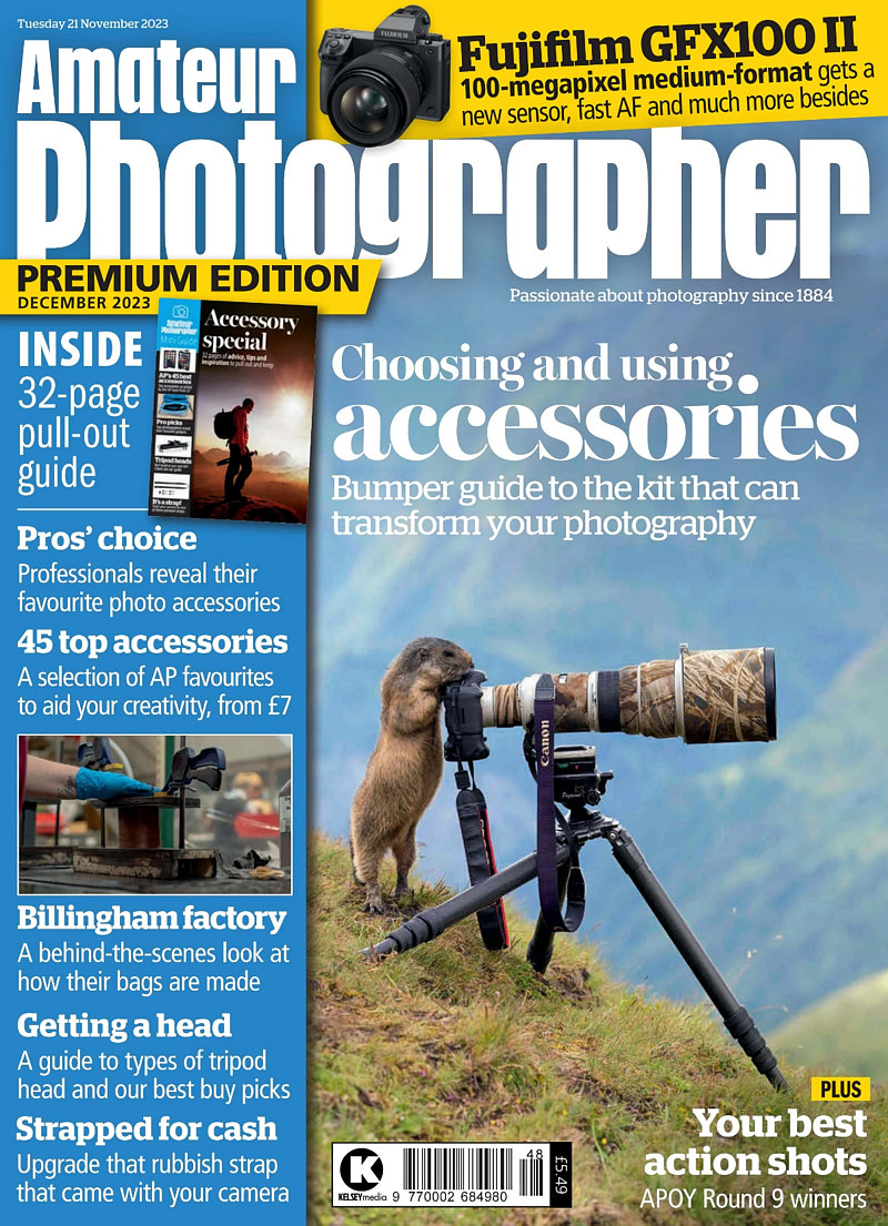 The Recent Cover of Amateur Photographer Magazine with a Feature on our Oxford Leather Camera Wrist Strap.